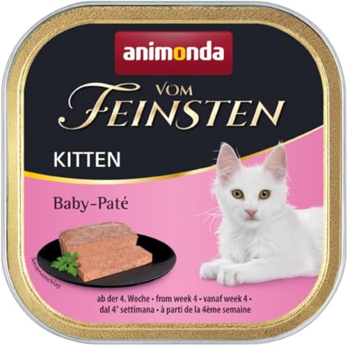 Detalle de Animonda Vom Feinsten Kitten Baby‑Paté – Nassfutter für Kätzchen von der 4. bis zur 16. Woche (32 x 100 g)