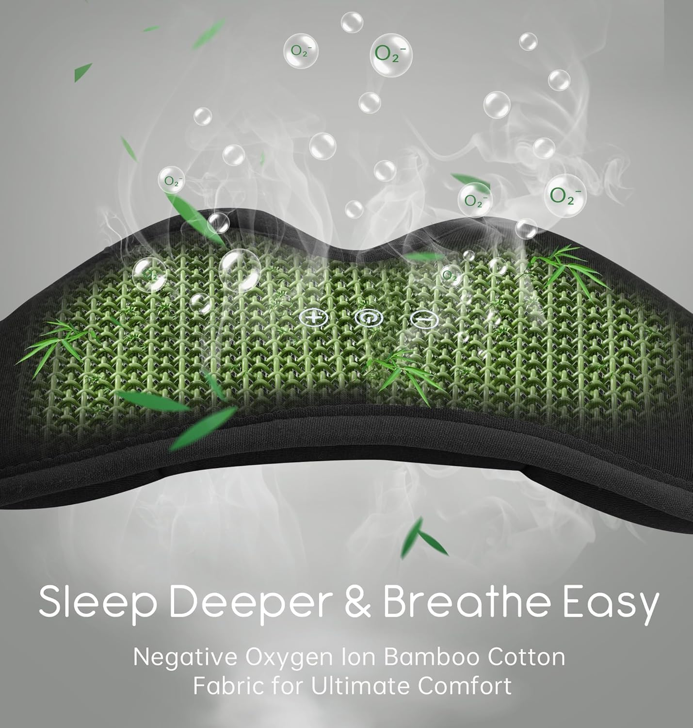 Detalle 2 de TOPOINT Bamboo Cotton Bluetooth Sleep Mask with Headphones