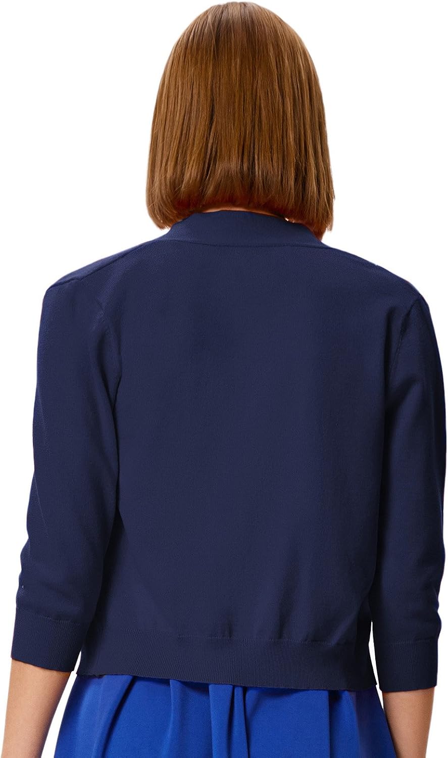 Detalle de GRACE KARIN Women Cardigan Sweaters: Lightweight Cropped Knit with 3/4 Sleeves