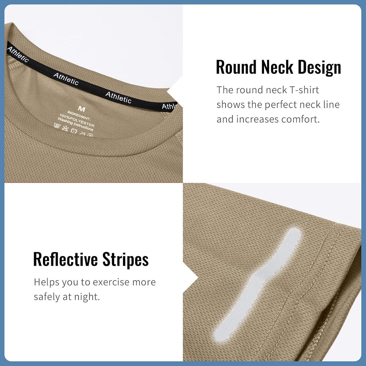 Detalle de Mens Gym T-Shirts: Athletic Running Short Sleeve Tee for Men