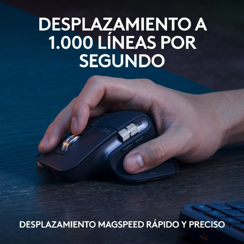 Thumbnail 2 de Logitech MX Keys S Combo (teclado y ratón inalámbricos Bluetooth) con reposamuñecas grafito