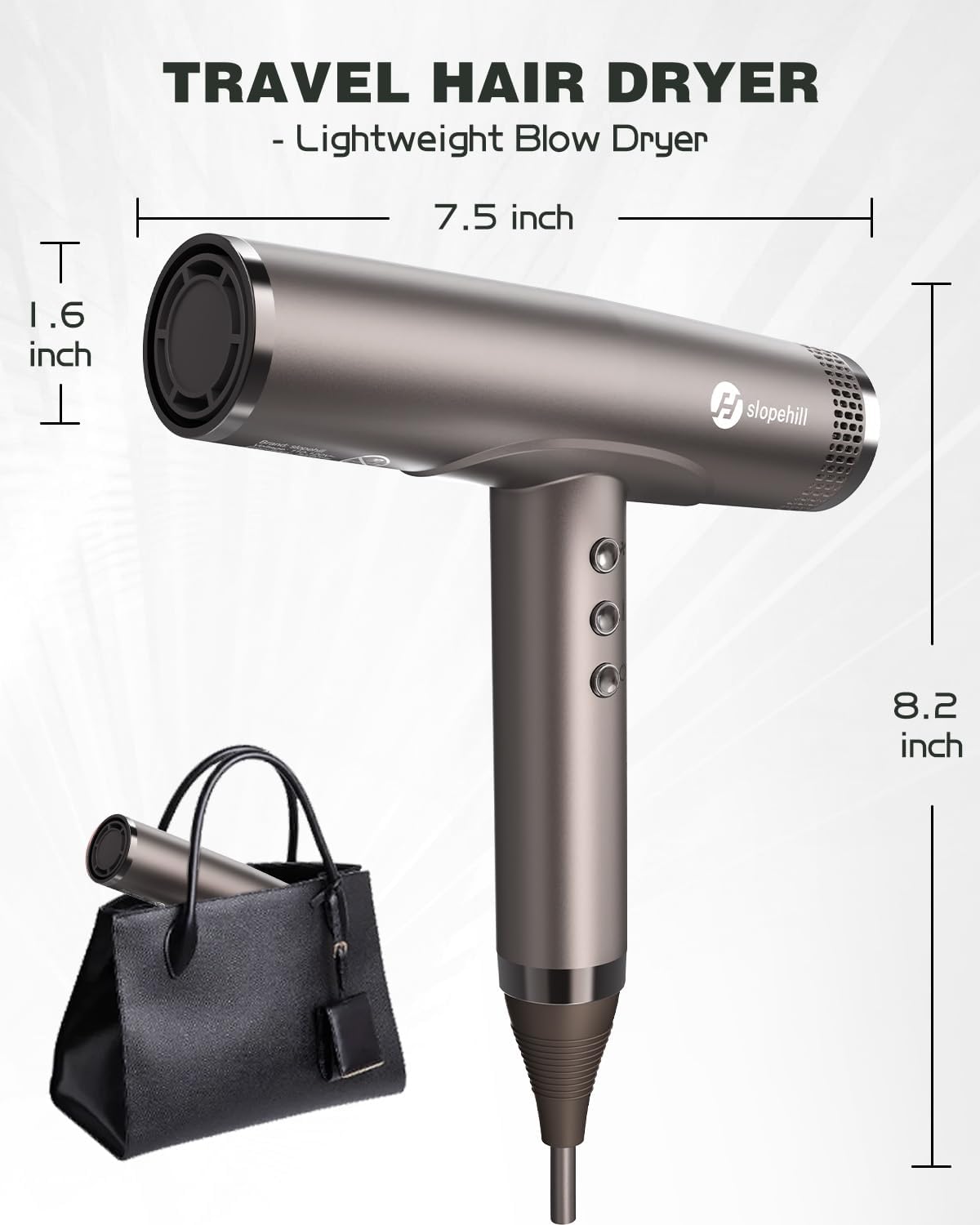 Detalle 2 de Slopehill Professional Ionic Hair Dryer: High-Speed, Lightweight Salon-Grade Drying