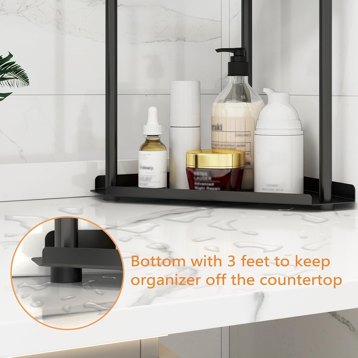 Detalle de Jesginboo 2-Tier Vanity Counter Organizer