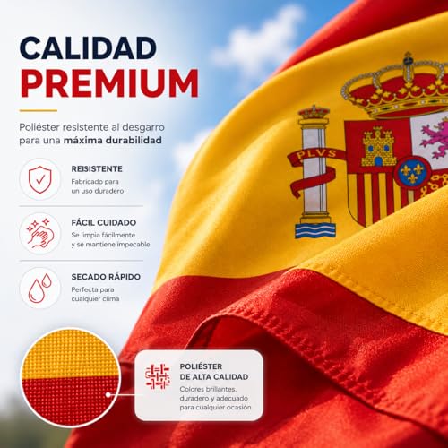 Detalle de Bandera España – Mundial 2026 (90x150 cm) de TK Gruppe Timo Klingler