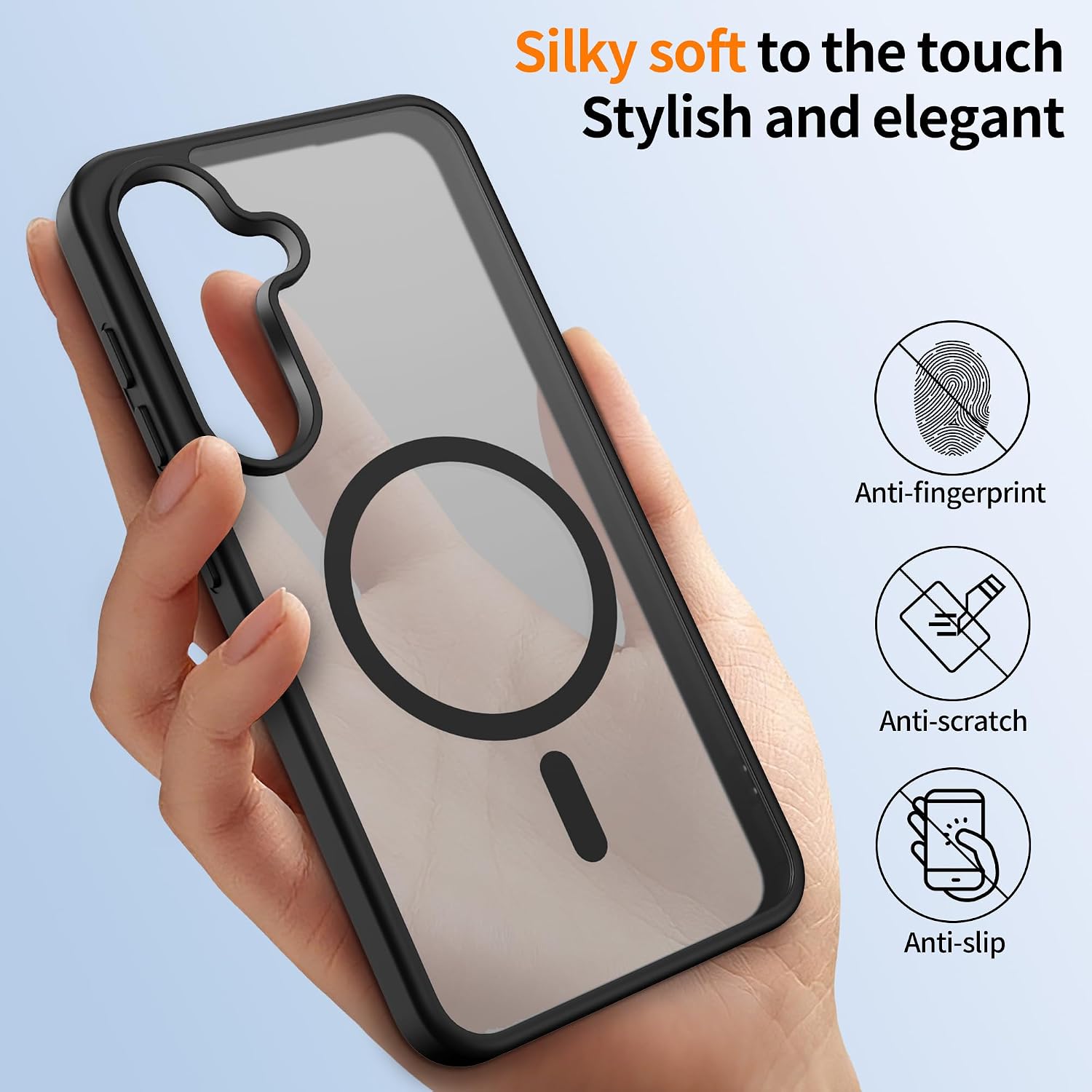 Thumbnail 5 de Jshru Magnetic Case for Samsung Galaxy S24 / S25 with HD Screen Protectors (Black)