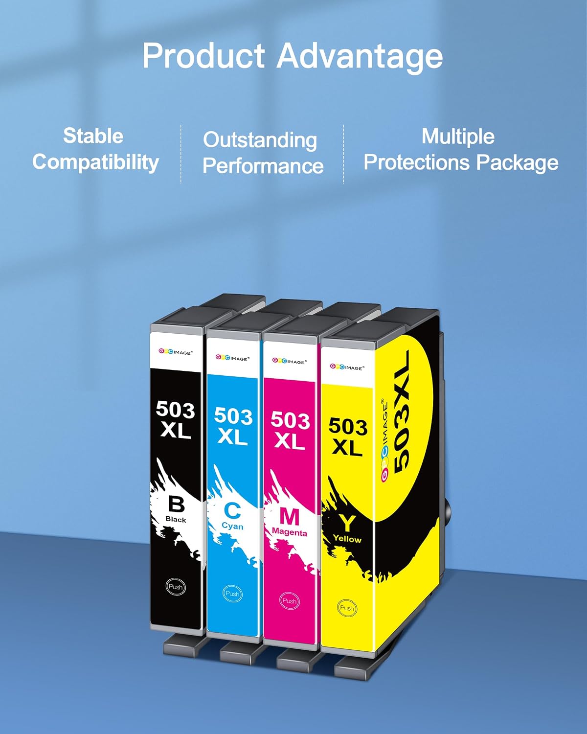 Detalle de GPC IMAGE 503XL Multipack kompatible Patronen für Epson 503/503XL (4er-Pack, CMYK)