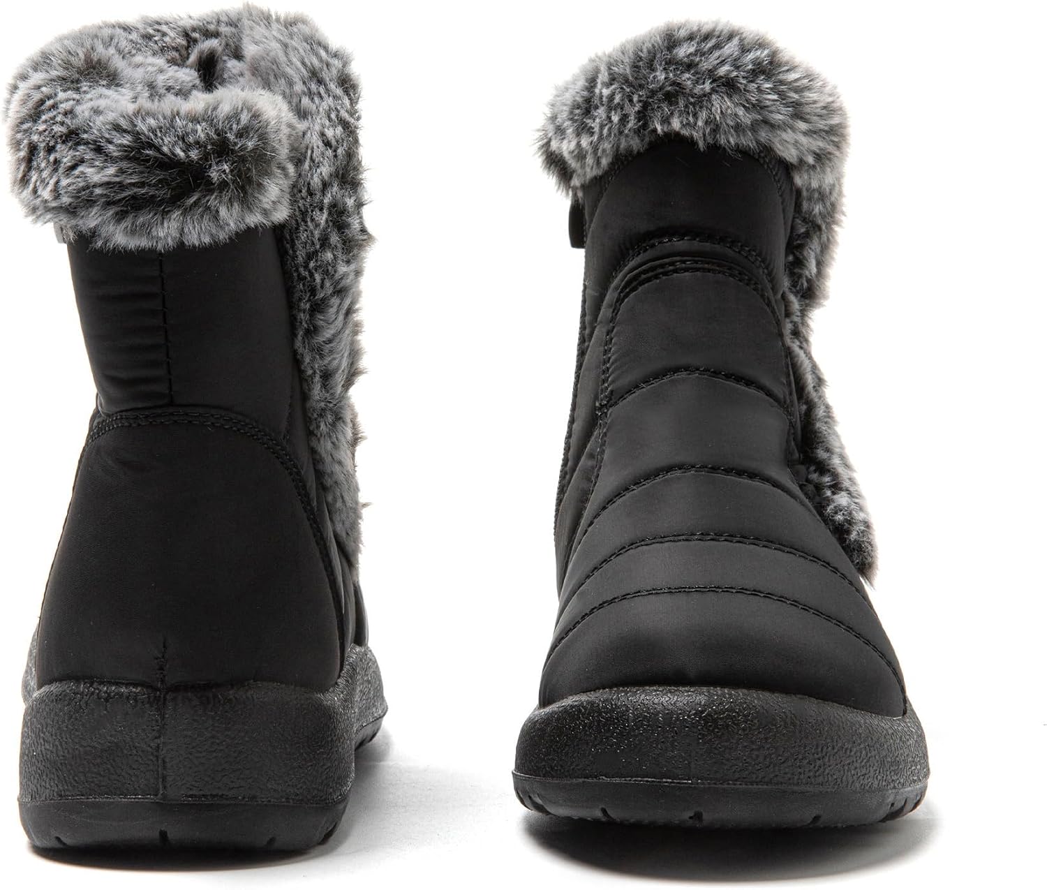 Detalle de JOMIX dameslaarzen met ritssluiting, zachte bontvoering en warme snowbootstijl