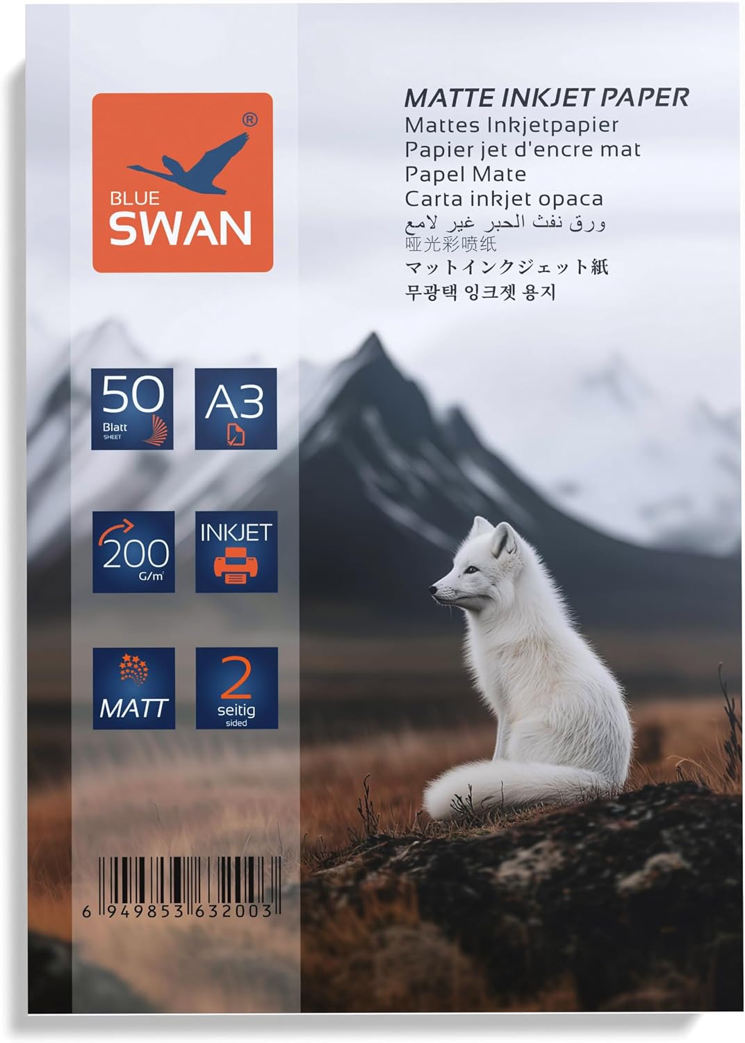 Detalle de BLUE SWAN Carta Fotografica Opaca A3 200 g/m², 50 Fogli - Opaca Bifacciale per Stampa Inkjet