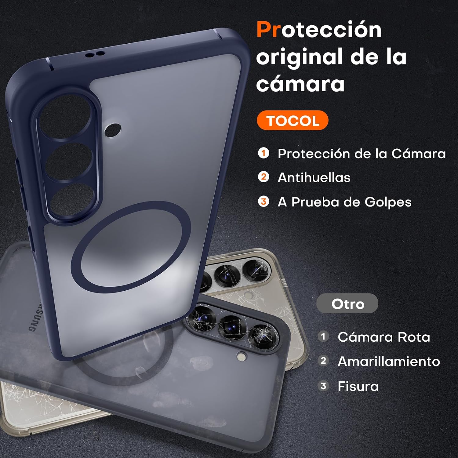 Thumbnail 4 de TOCOL Funda Galaxy S25 Magnética Azul Marino