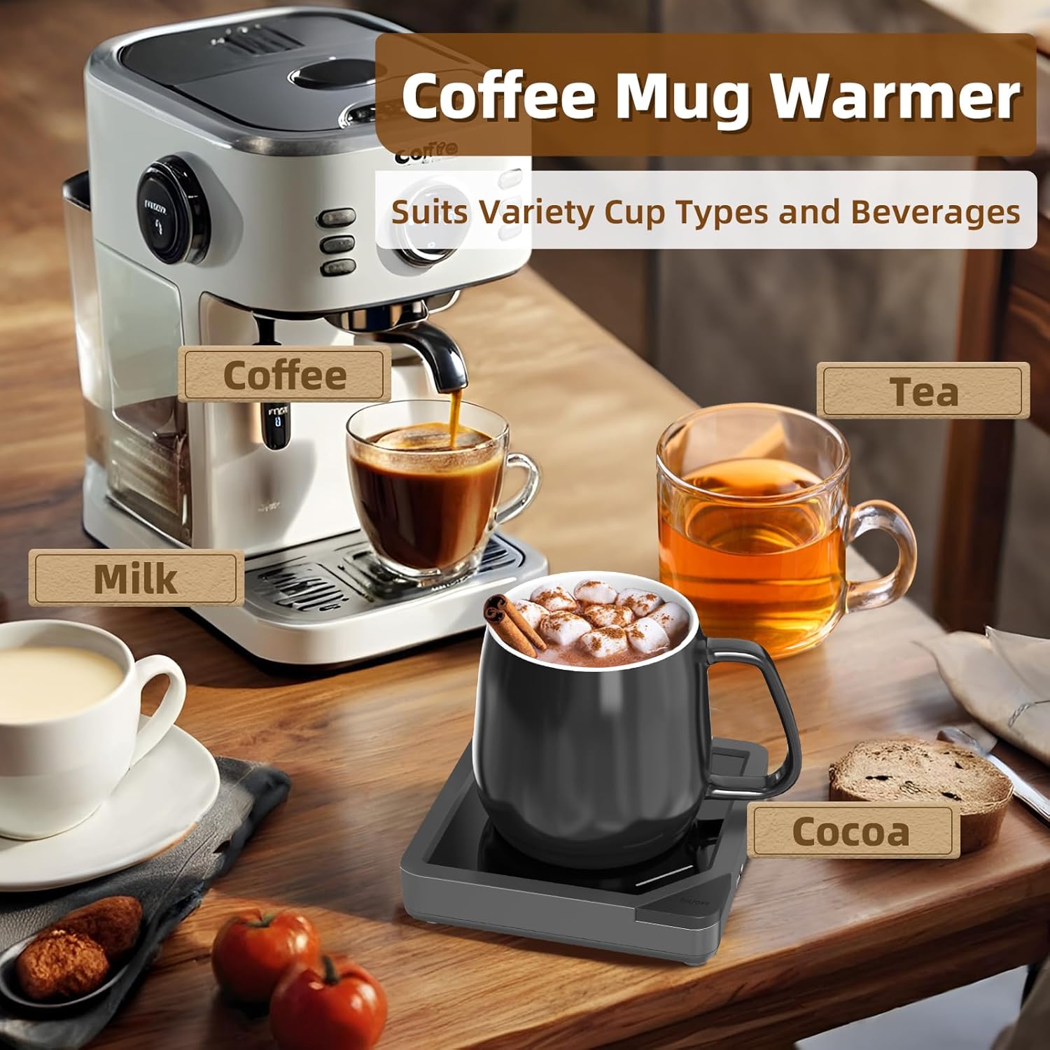 Thumbnail 4 de Coffee Mug Warmer with 2 USB Ports ⚡
