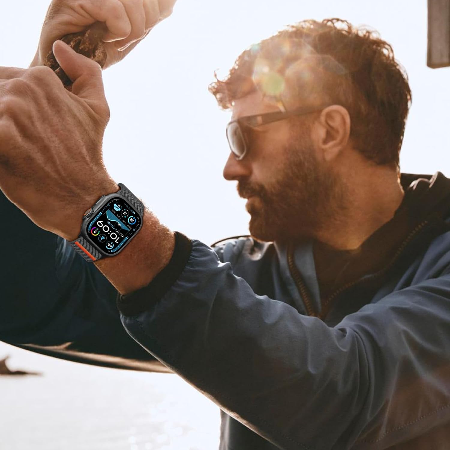 Thumbnail 4 de Yoohoo Stretchy Nylon Sport Loop for Apple Watch 44mm