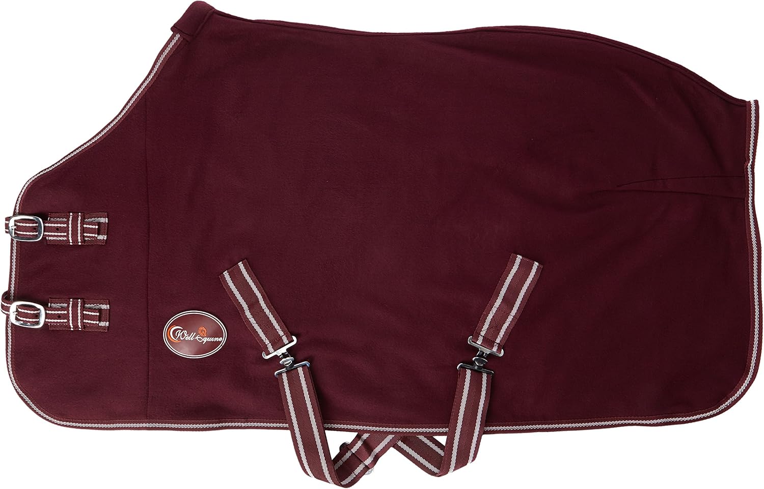 Thumbnail 6 de Cwell Equine FLEECE HORSE RUG cooler stable travel show NEWMARKET STRIPE (5'3")