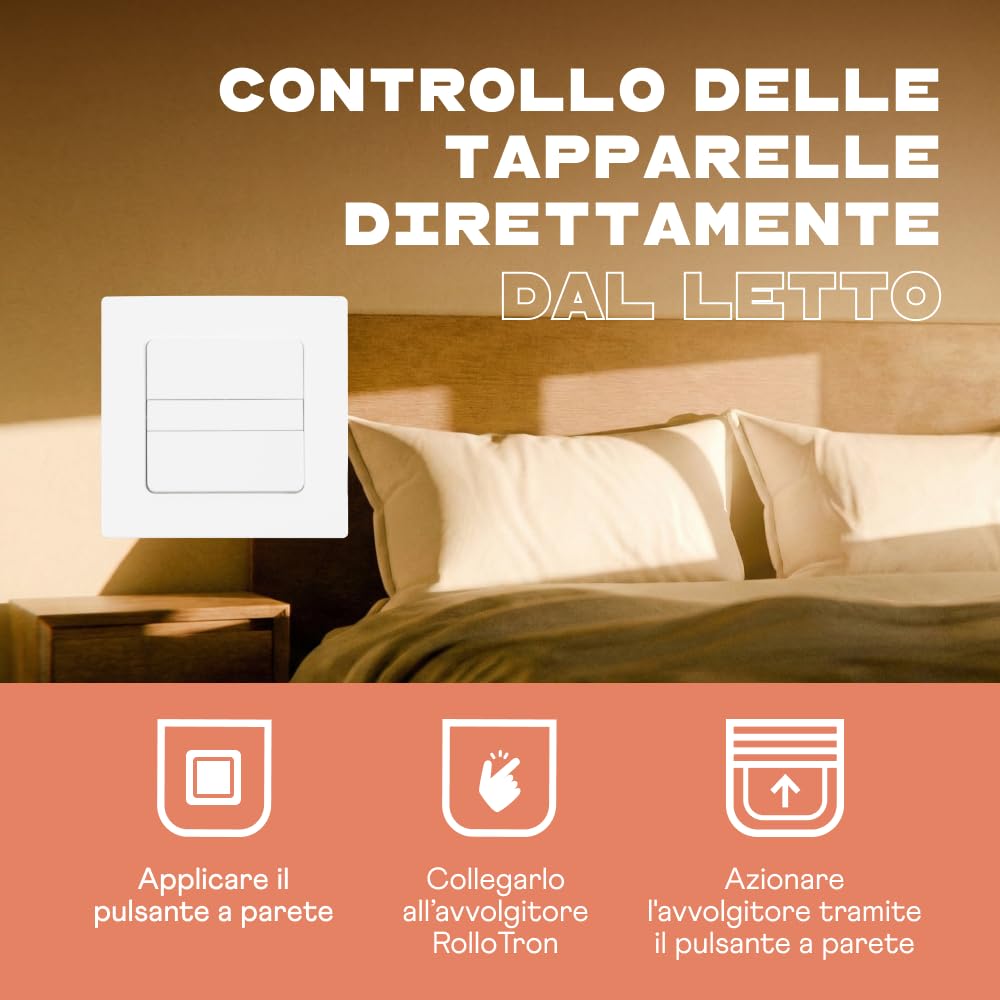 Detalle de HOMEPILOT Pulsante Smart a parete 1 gruppo: controllo manuale di dispositivi Smart Home