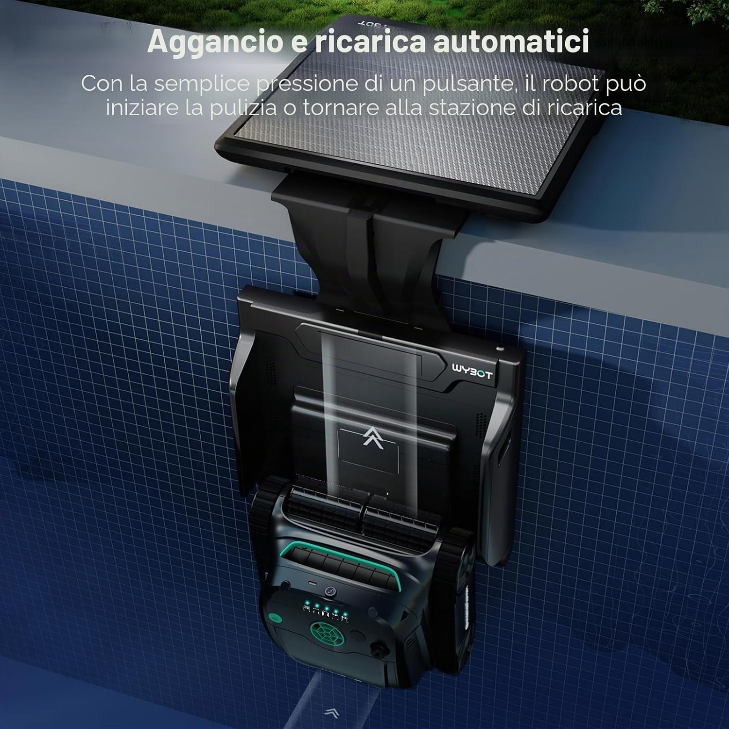 Thumbnail 6 de WYBOT S2 Solar Vision: Robot aspirapolvere per piscina con ricarica solare e IA