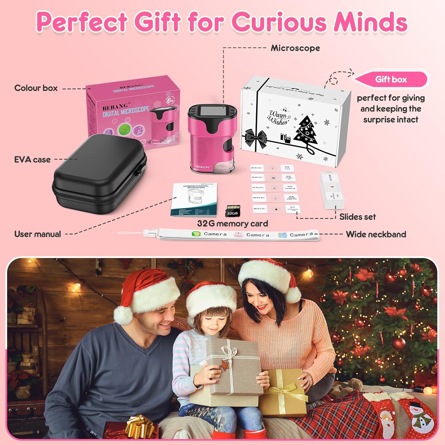 Thumbnail 5 de Microscope Enfant [Kit Complet] BEBANG – Microscopes de poche numérique 4K pour enfants 4–12 ans
