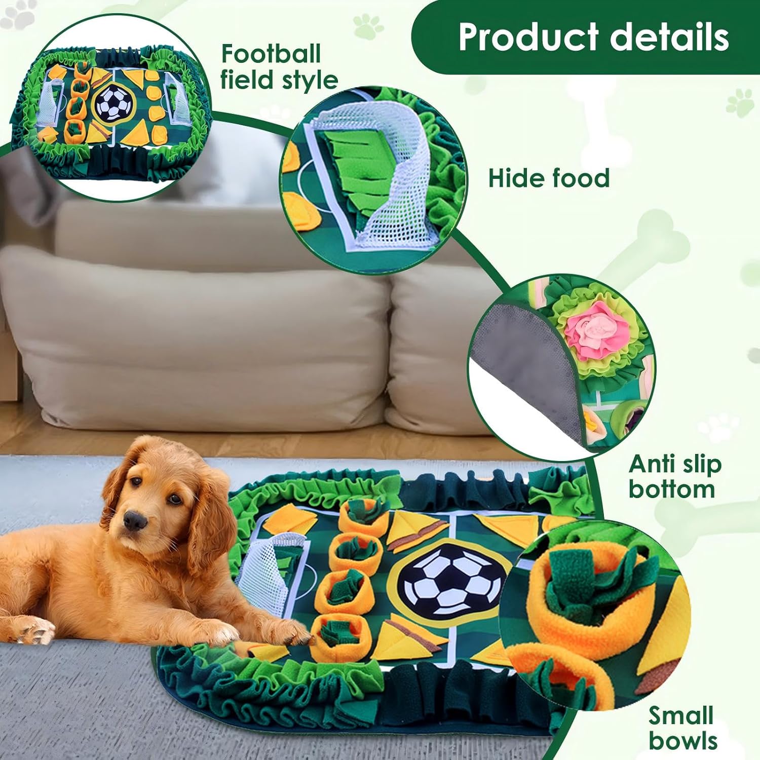 Detalle 1 de HurLuksi Snuffle Mat for Dogs 70x50 cm