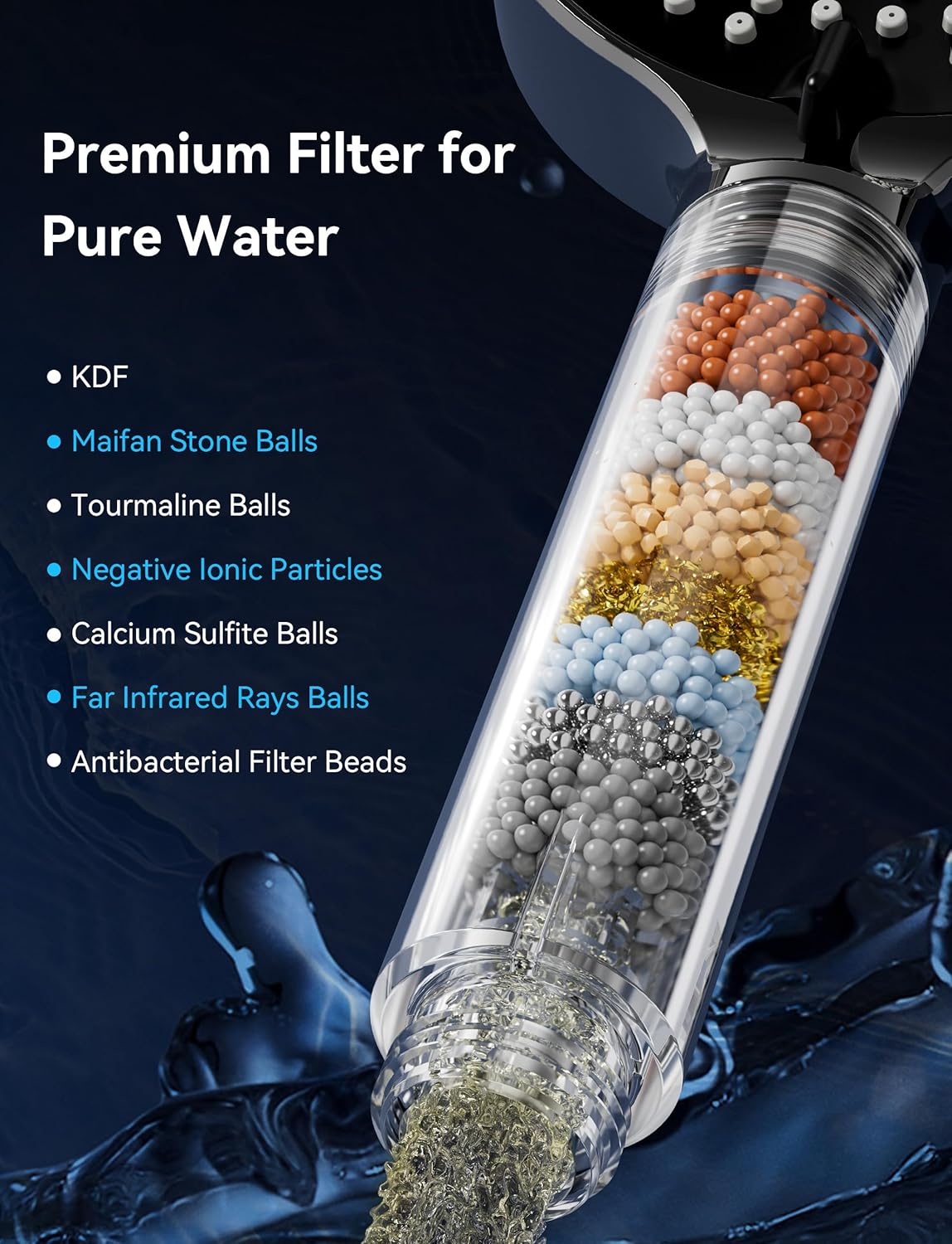 Detalle 2 de dothnix Filter Shower Head 5-mode