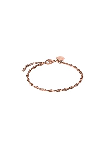 Detalle de Purelei Fine Vintage Armband – Gedrehte Edelstahlfassung, 14K/18K Vergoldet, verstellbar 16–19 cm
