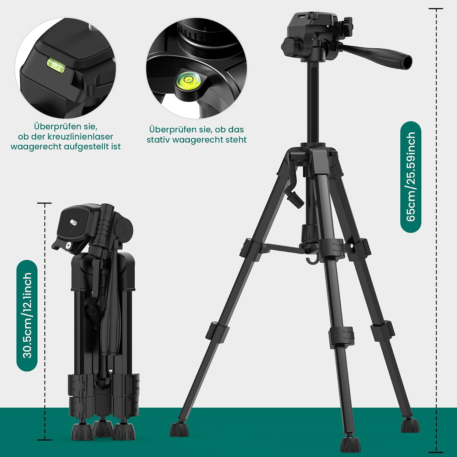 Thumbnail 4 de HYCHIKA Baustativ 30–65 cm für Laser