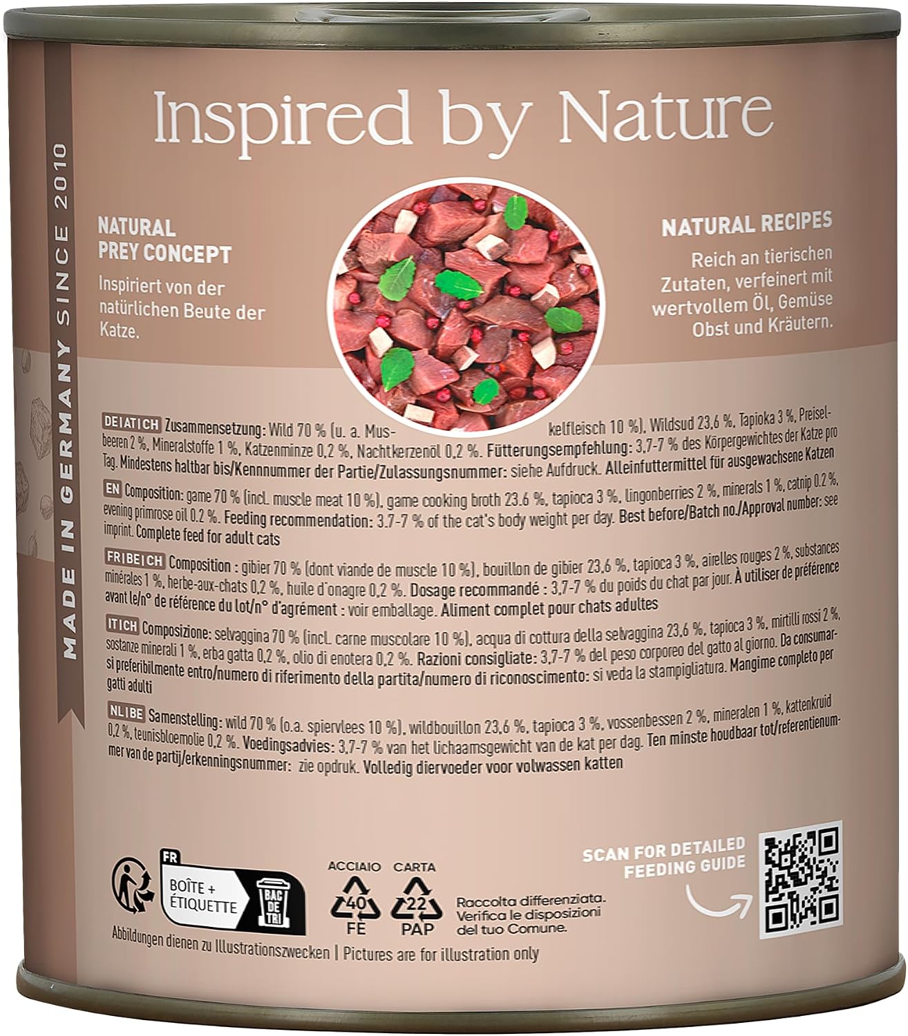 Detalle 2 de catz finefood N° 9 mokra karma dla kotów z dziczyzną, ziemniakami i żurawiną, 6 × 800 g