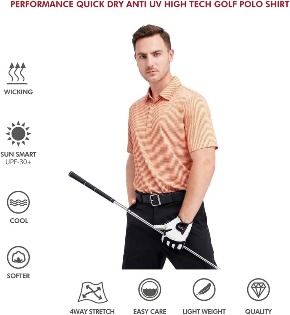 Thumbnail 4 de M MAELREG Men's Dry-Fit Short-Sleeve Stripe Golf Shirt
