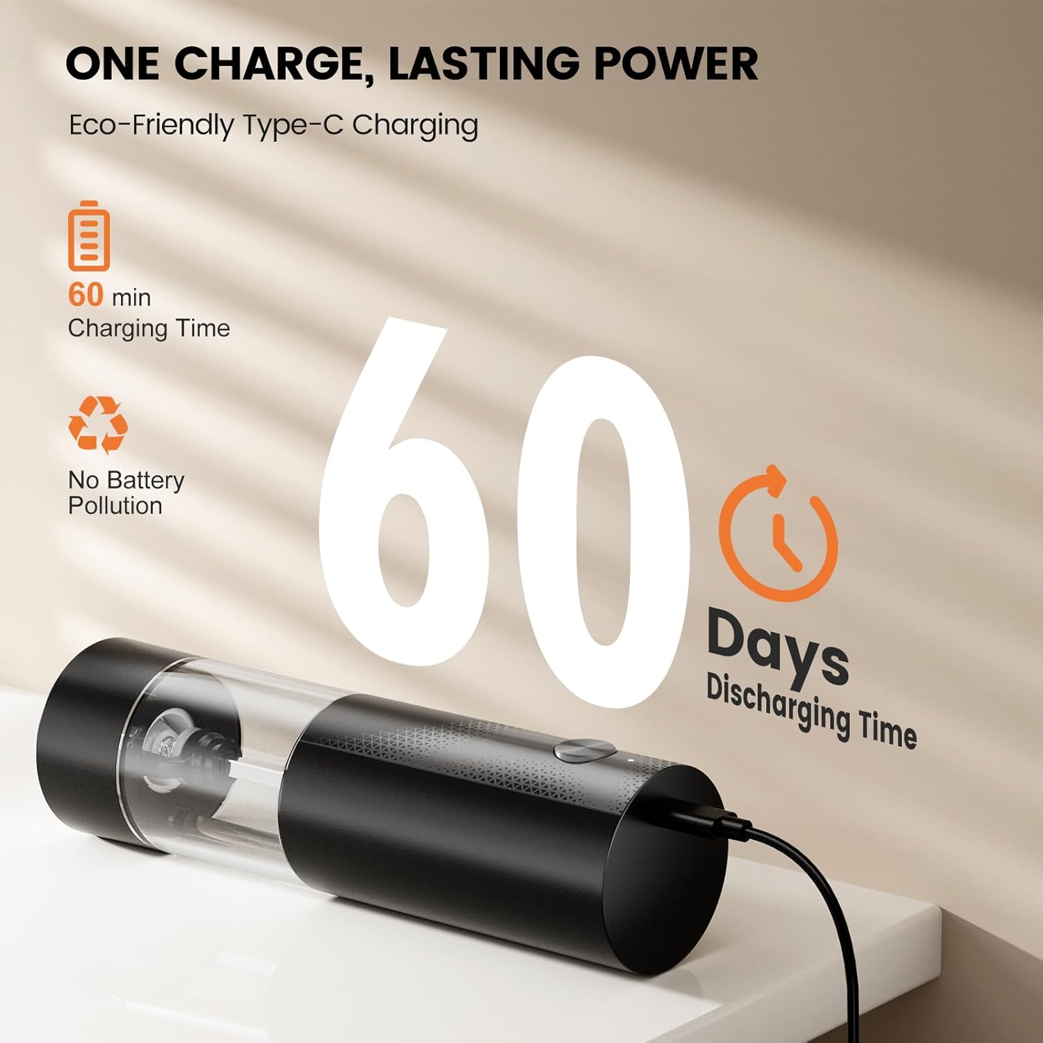 Detalle 2 de Electric Salt and Pepper Grinder Rechargeable 100ml đź§‚