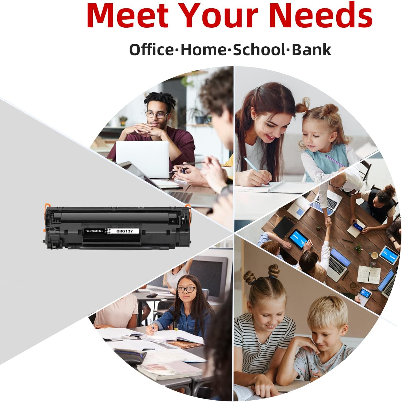 Thumbnail 5 de Skydo 137 CRG137 Compatible Black Toner Cartridges, 2-Pack, Up to 2,400 Pages Each
