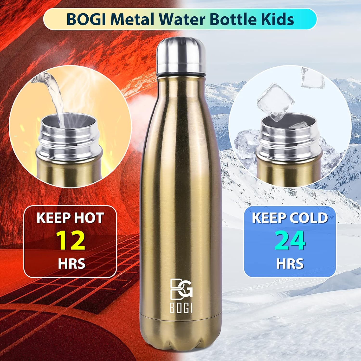 Detalle 2 de BOGI 17oz Insulated Water Bottle