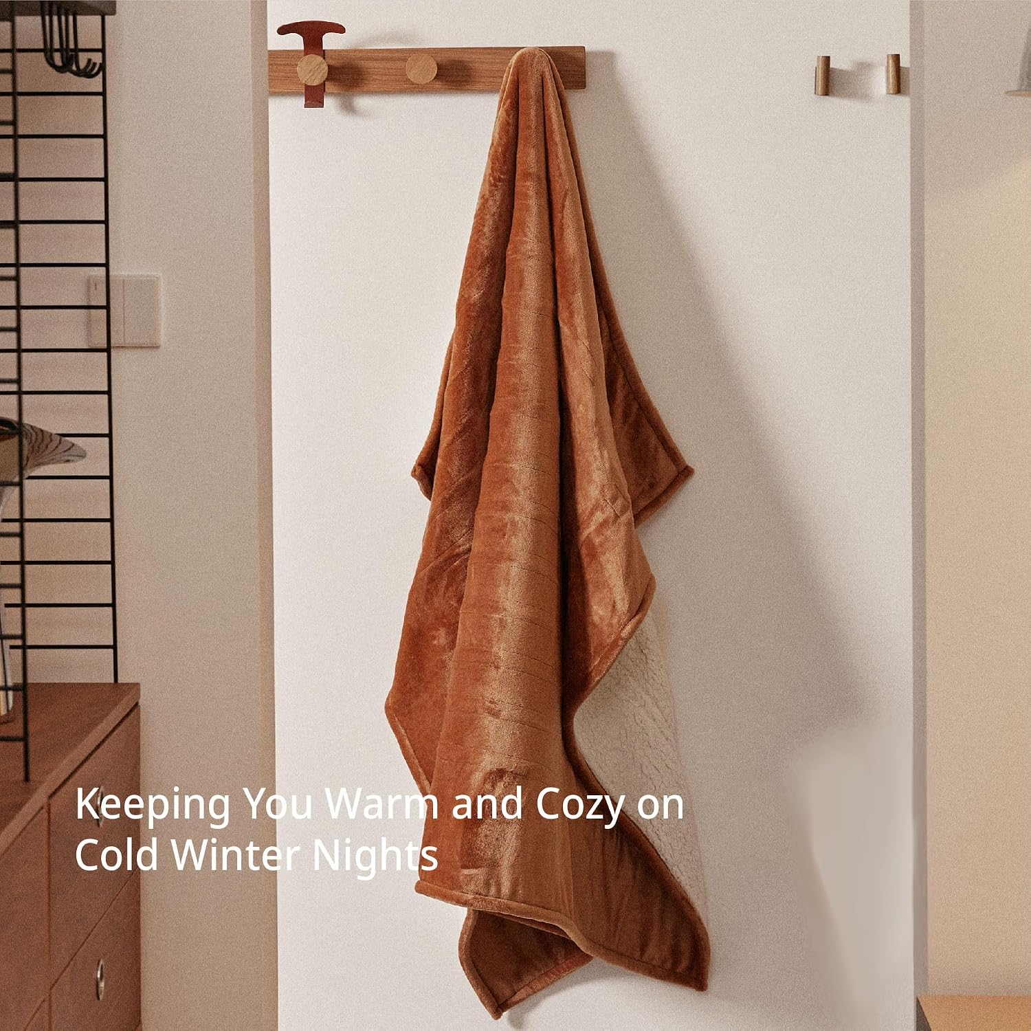 Thumbnail 5 de GOTCOZY TW1-E-F Heated Throw Blanket, Biscuit, 50" x 60", 4 Heat Settings