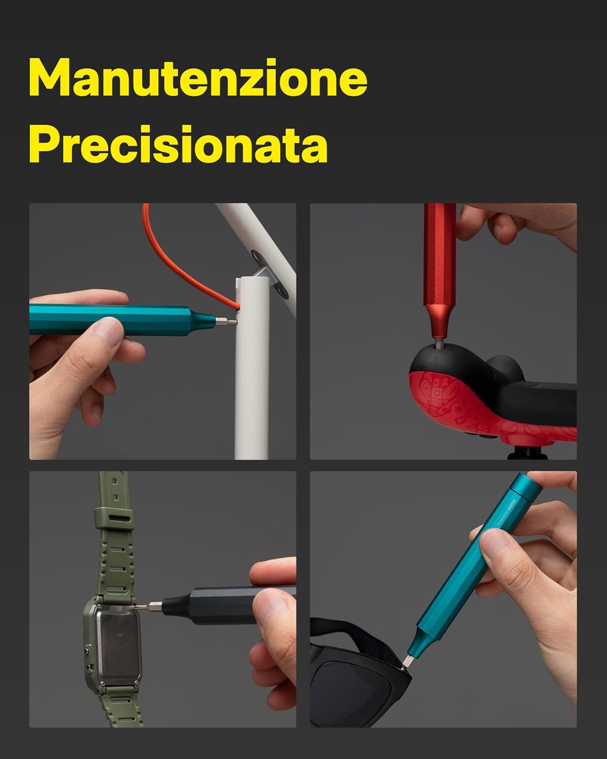 Thumbnail 5 de HOTO 24 in 1 Cacciaviti Magnetici: set di precisione in acciaio S2, punte intercambiabili e impugnatura pensata per elettronica