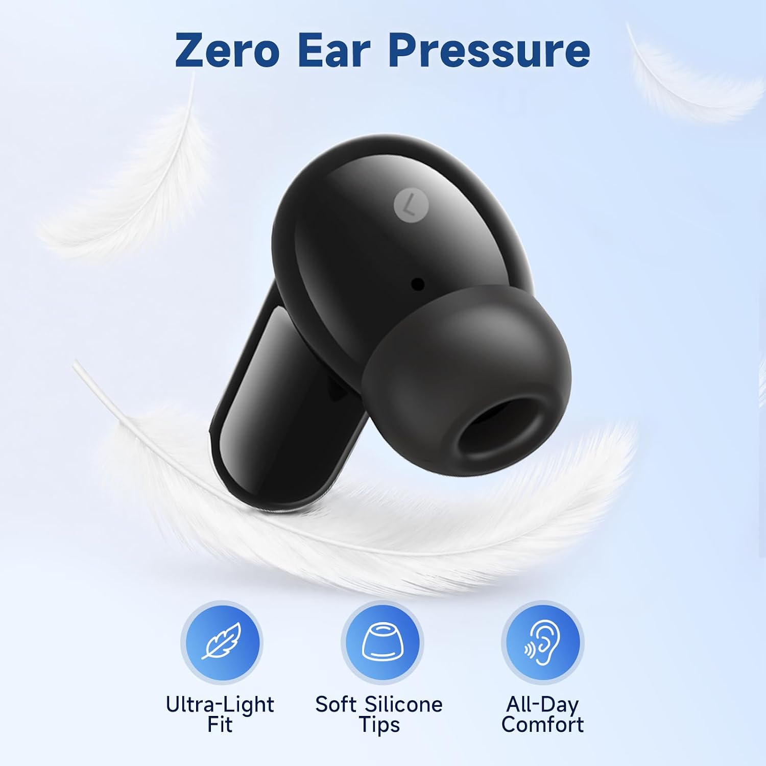 Detalle 2 de AOC Wireless Earbuds Bluetooth 6.0 with ANC, 40H Playtime and LED Case Display