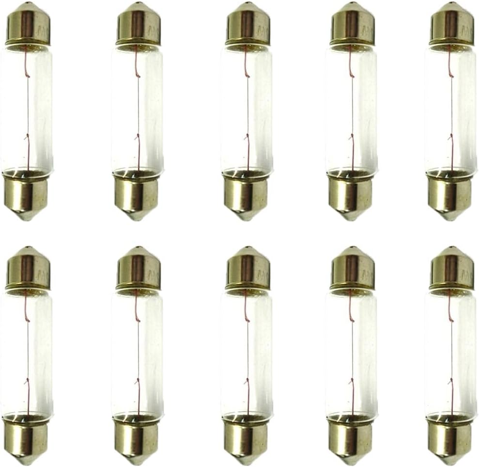 Detalle de CARALL 10 Pezzi Lampadine Alogene T10 W5W 12V 5W: kit di ricambio affidabile per auto e moto