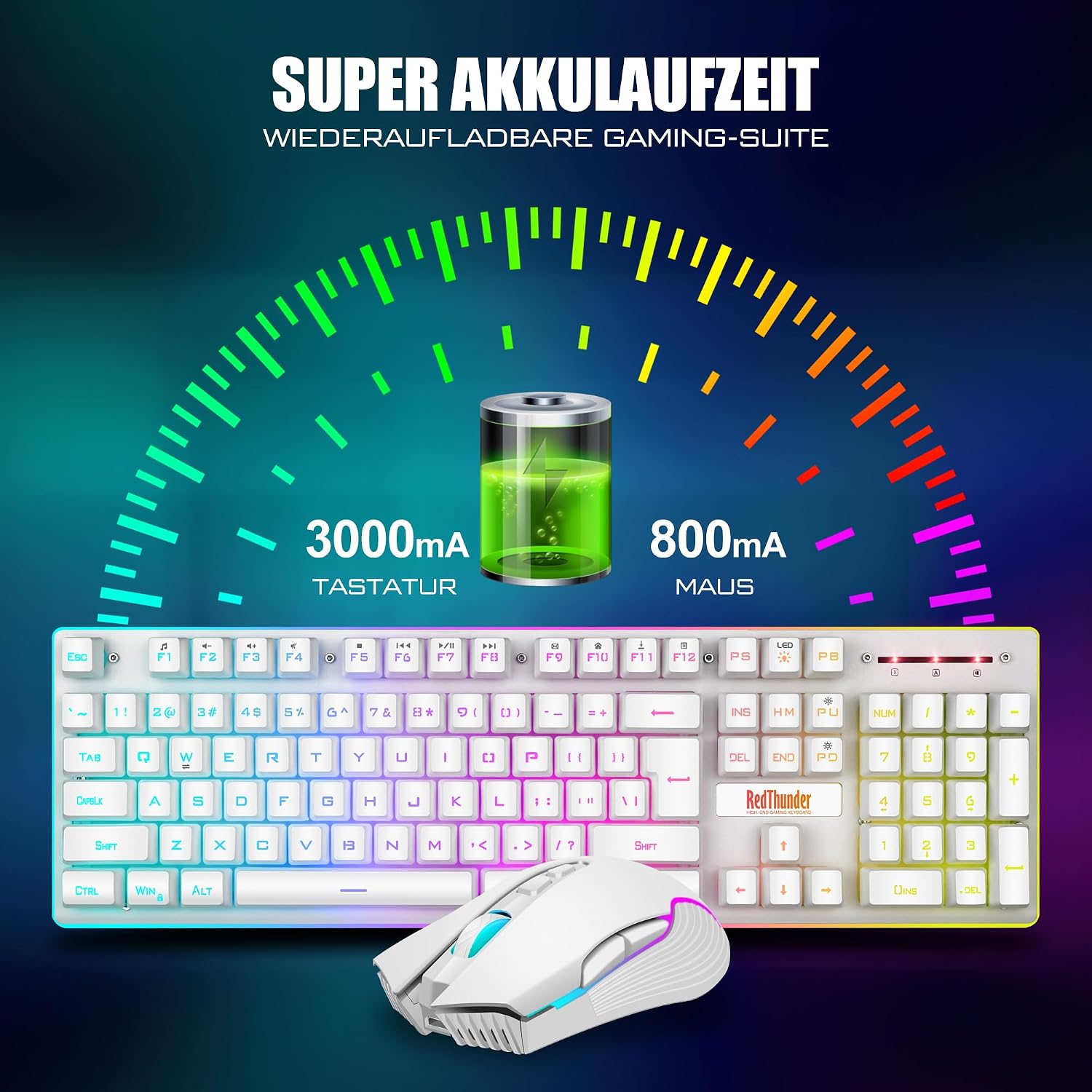 Detalle de RedThunder K10 kabelloses Gaming Set 3200 DPI