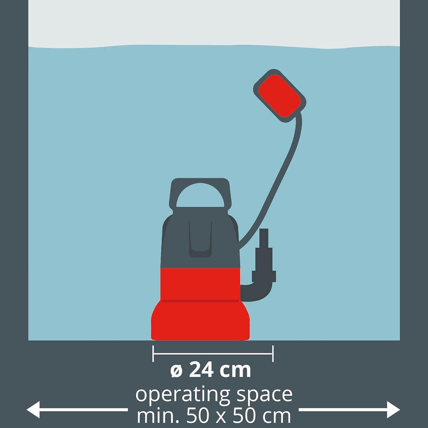 Thumbnail 2 de Einhell GC-SP 3580 LL: Pompa immersione acque chiare fondo piatto, 350 W, portata 8000 L/h
