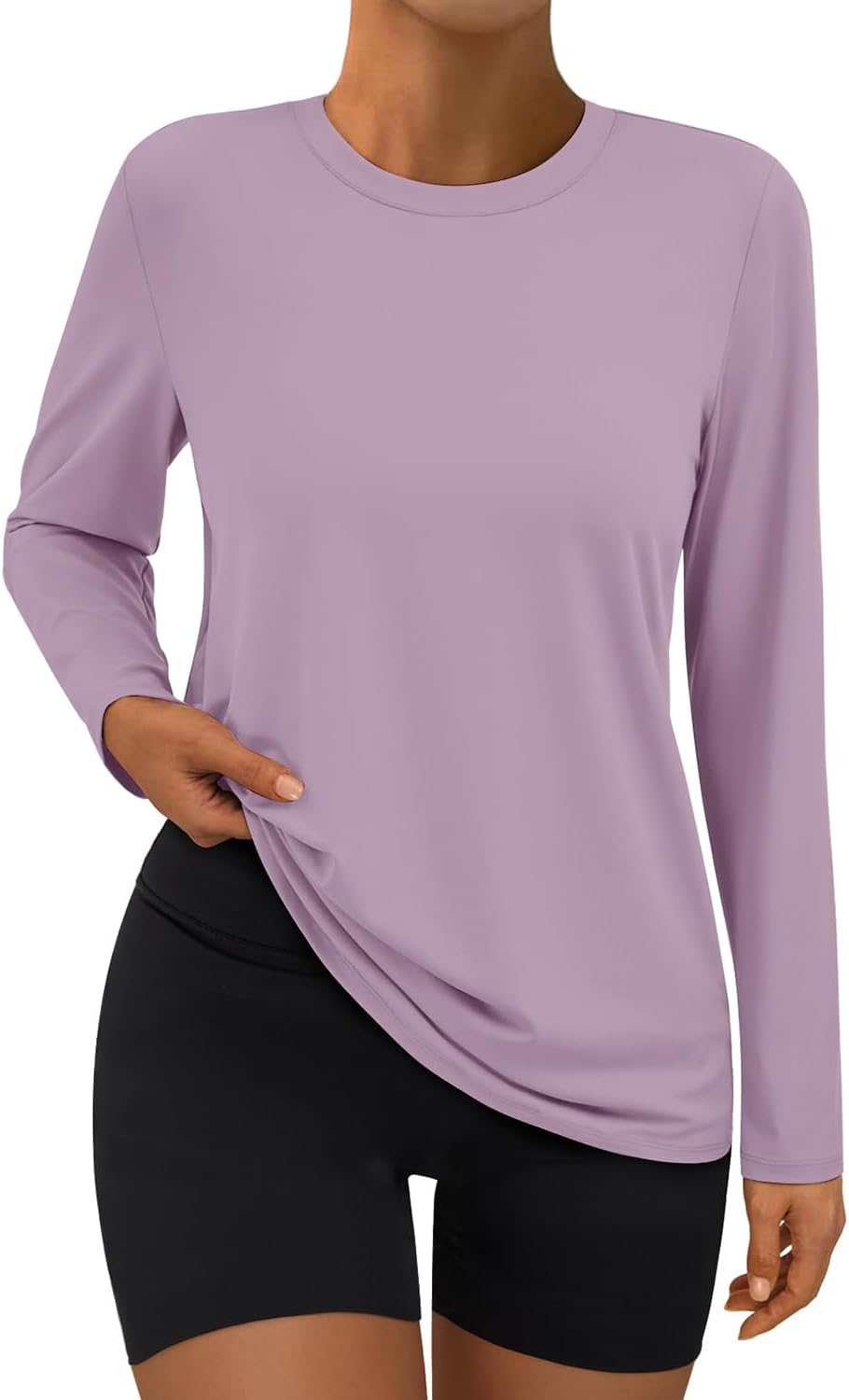 Thumbnail 6 de Suncife Haut d'entraînement à manches longues pour femme — T-shirt sport amples et respirant
