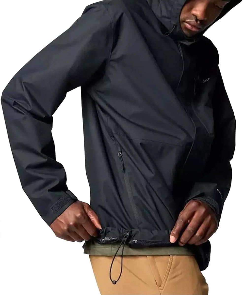 Detalle 2 de Columbia Men’s Hikebound™ II Waterproof Rain Jacket (Black, Size S)