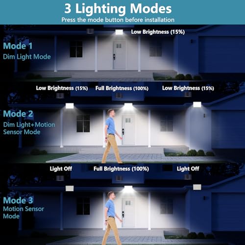 Detalle de Giliwosy Faretto Led da Esterno Solare con Sensore di Movimento – 113 LED, Telecomando, 2000mAh, IP65, 5M Cavo, 4 Modalità