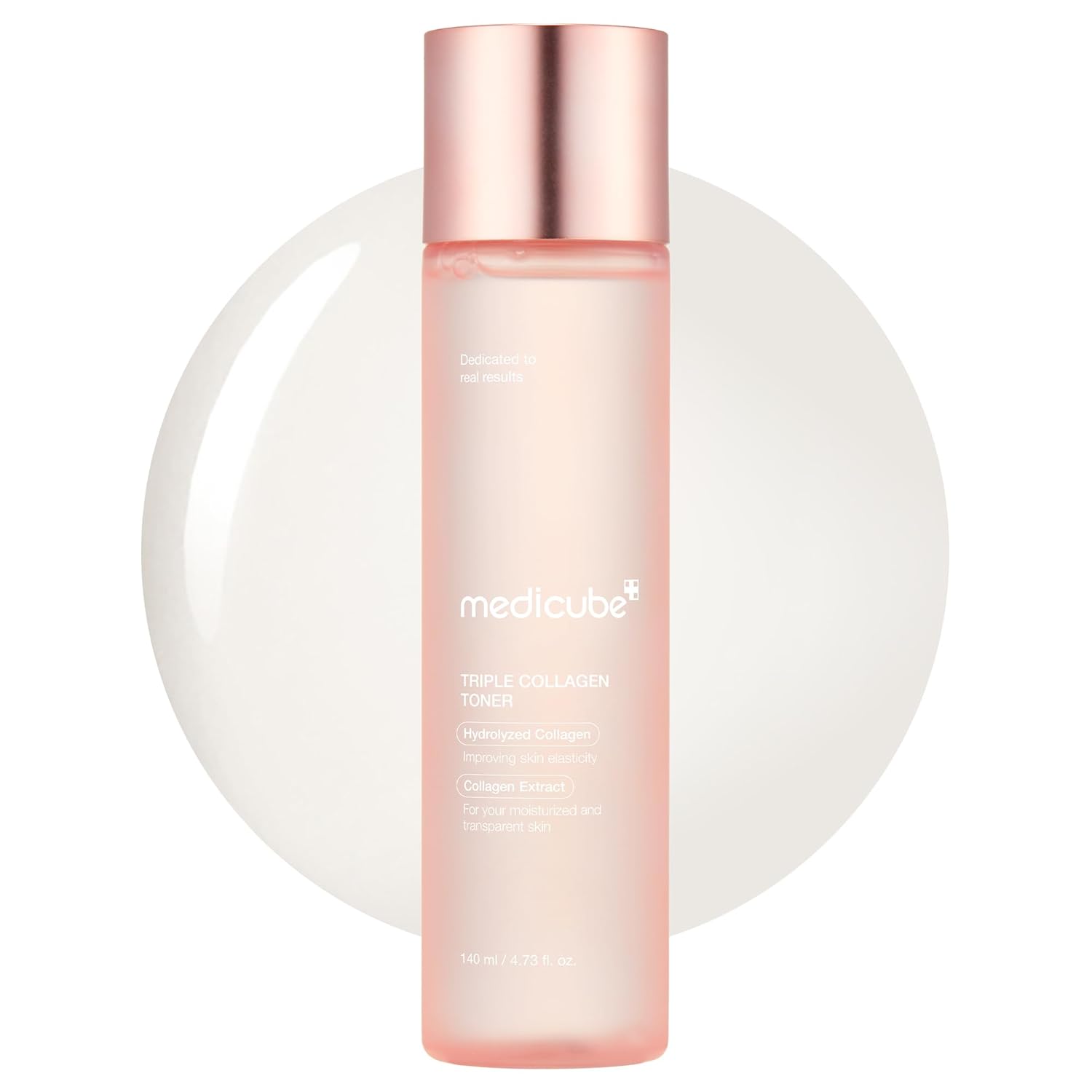 Detalle de medicube Triple Collagen Toner – Hydrolyzed, Atelo- und lösliches Kollagen für tiefe Hydration (140 ml)