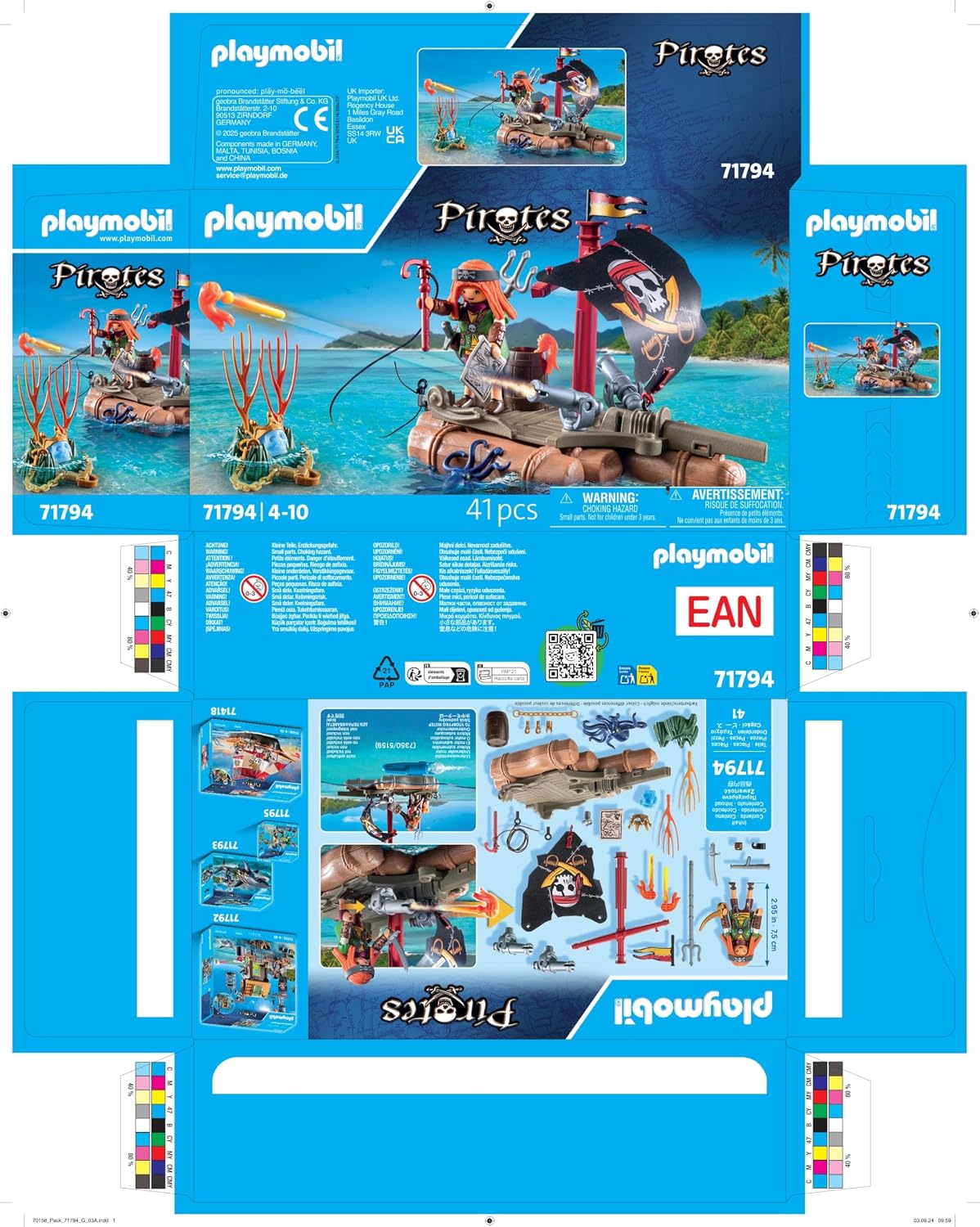 Thumbnail 5 de Playmobil Pirates: Récupération de trésor sur radeau pirate (71794)