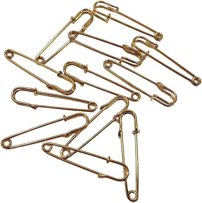 Thumbnail 4 de JYC CREATIVE Spille scozzesi da spillo da 70 mm, oro – 12 pezzi