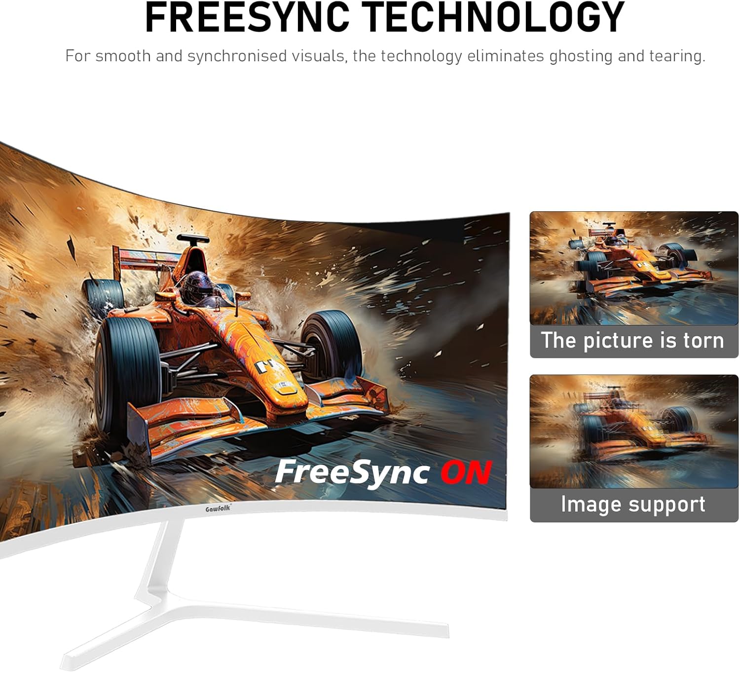Detalle de Gawfolk 27-inch Curved Gaming Monitor 280Hz