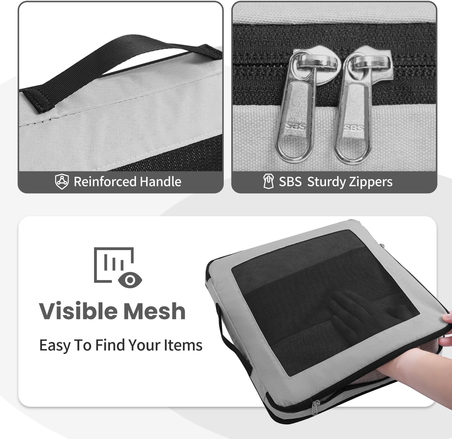 Thumbnail 4 de Prezon Travel Compression Cubes Set (8/6/4) for Packing Organization