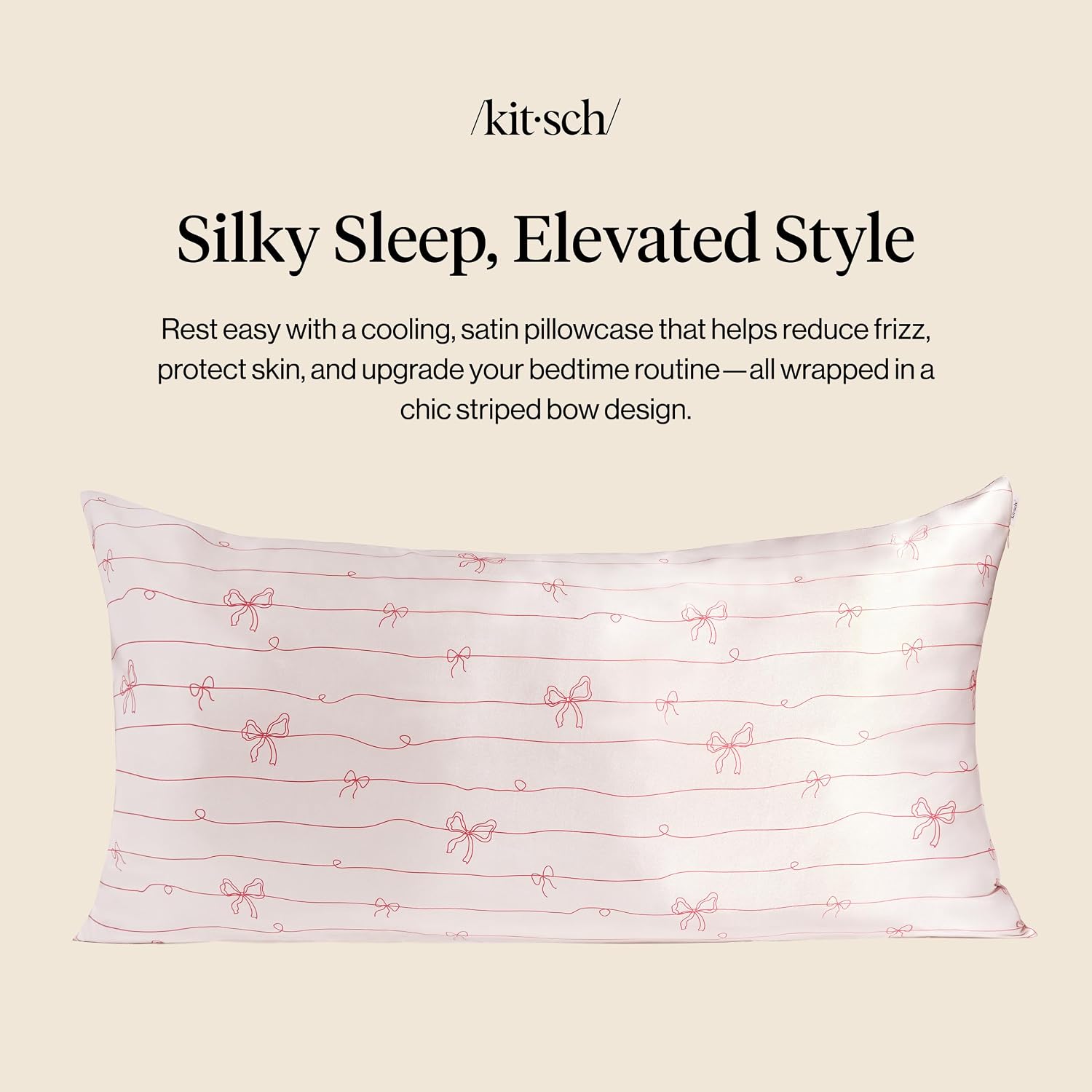 Thumbnail 4 de Kitsch Satin Pillowcase 19x36 zipper