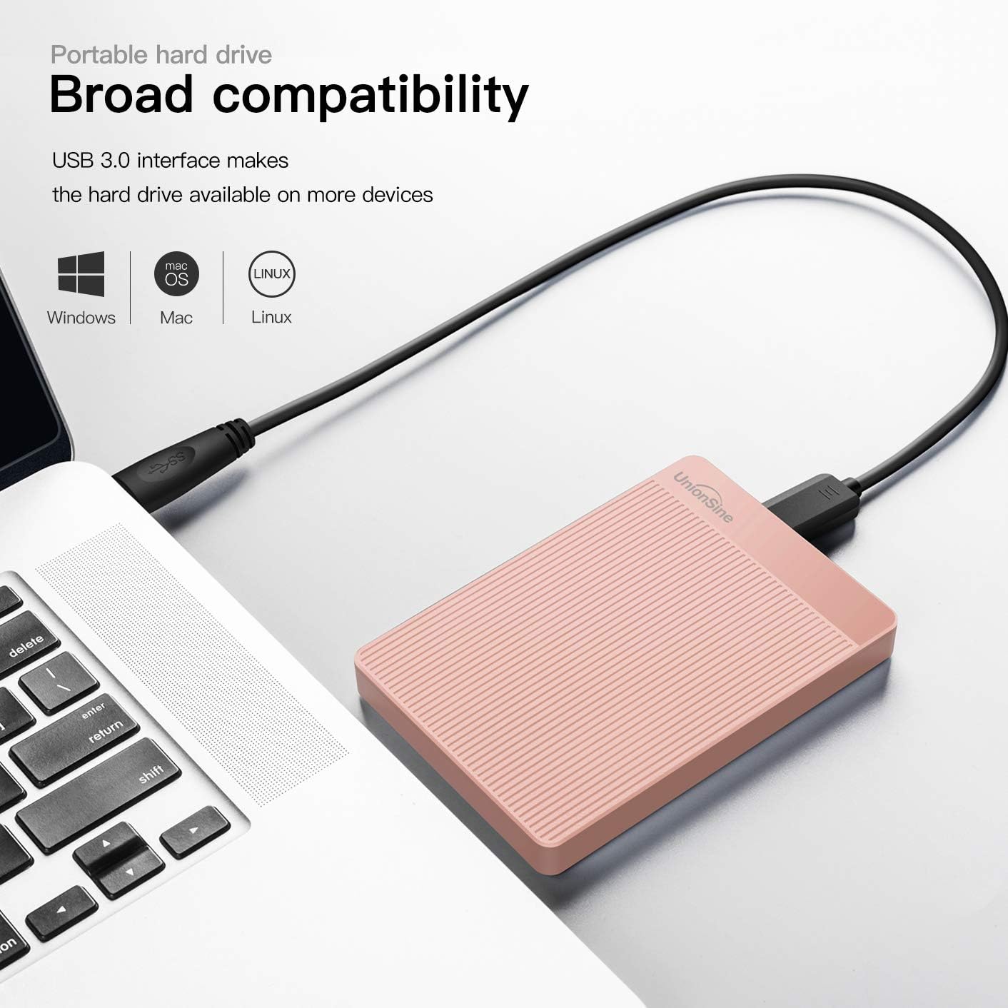 Thumbnail 1 de UnionSine 500GB Ultra Slim Portable External HDD