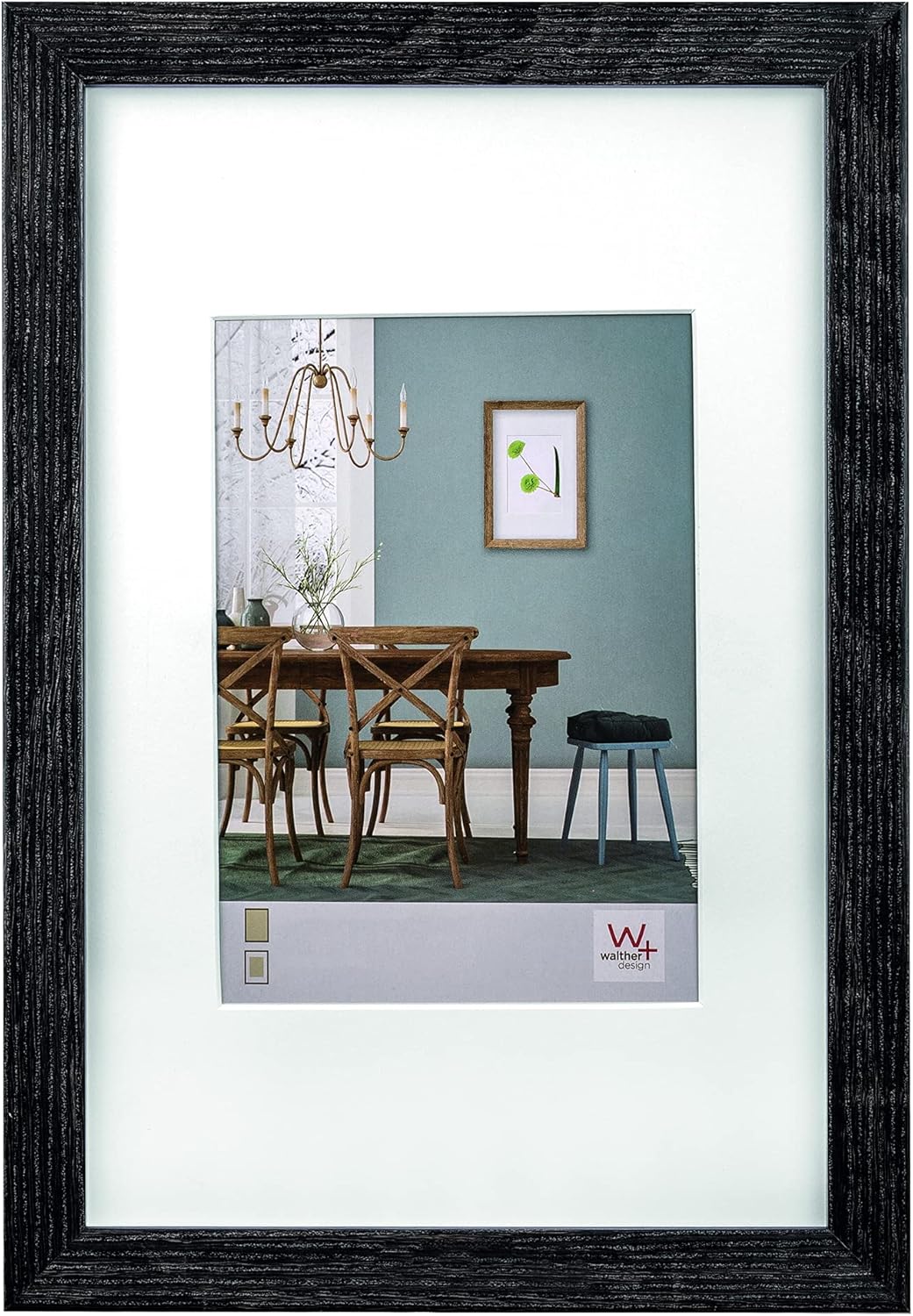 Thumbnail 2 de walther design Rovere Scuro 20 x 20 cm con passe-partout e cornice in legno Fiorito EF220P