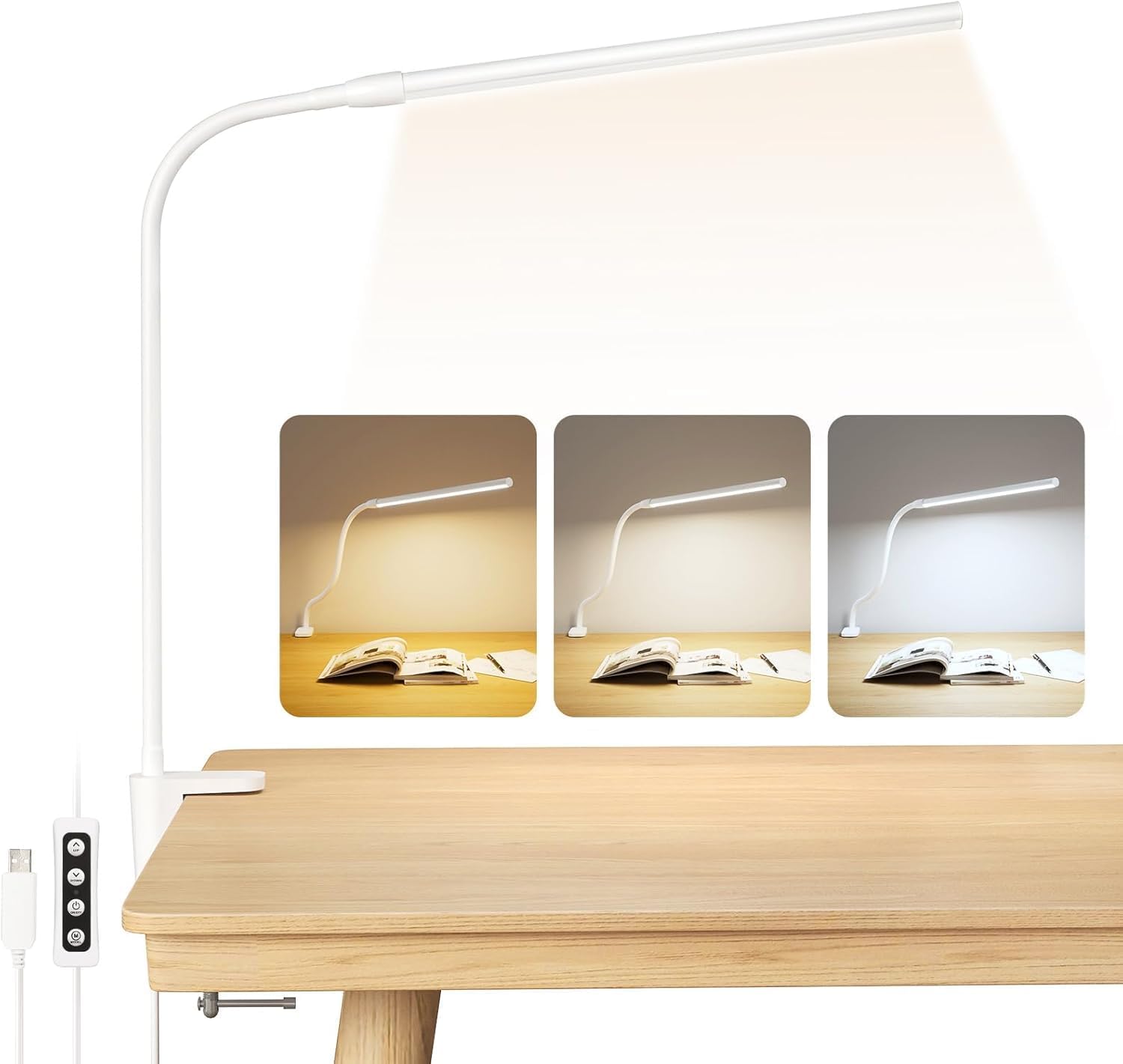 Detalle de Lepro Lámpara Escritorio LED con Pinza 460LM