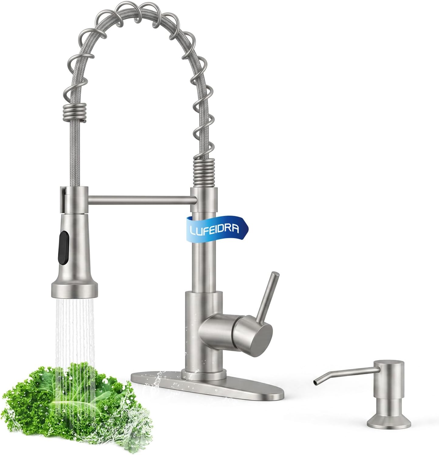 Detalle de LUFEIDRA Kitchen Faucet, Brushed Nickel