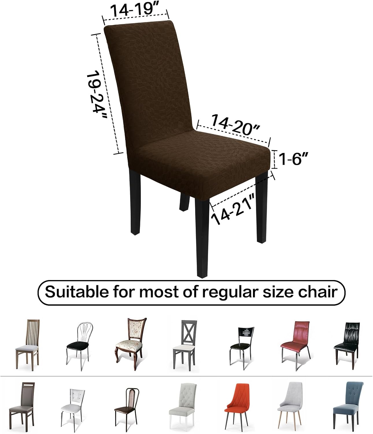 Detalle 2 de ZNSAYOTX Dining Chair Slipcovers, 6-Pack