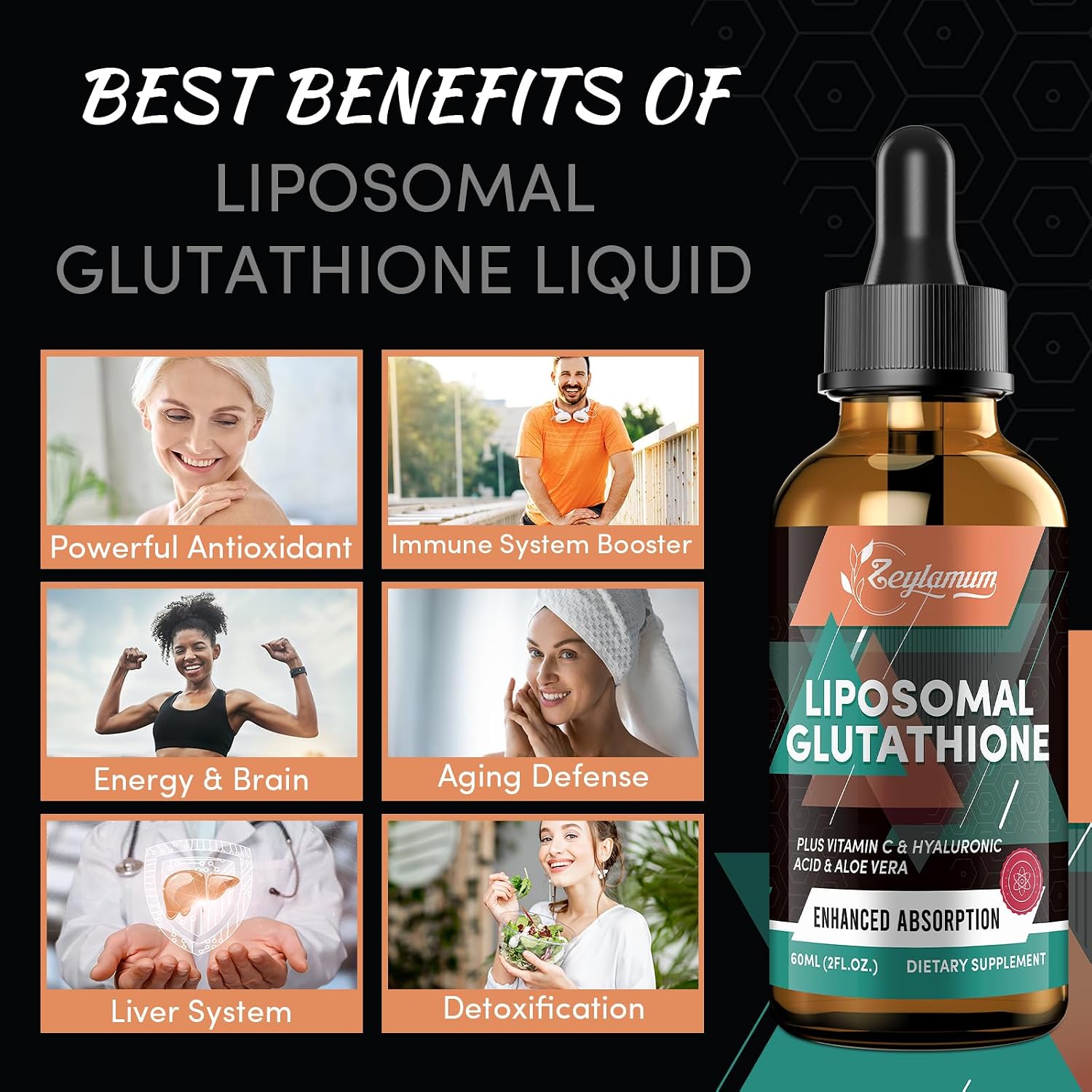 Thumbnail 6 de Zeylamum Liposomal Glutathione Drops, 2.02 oz