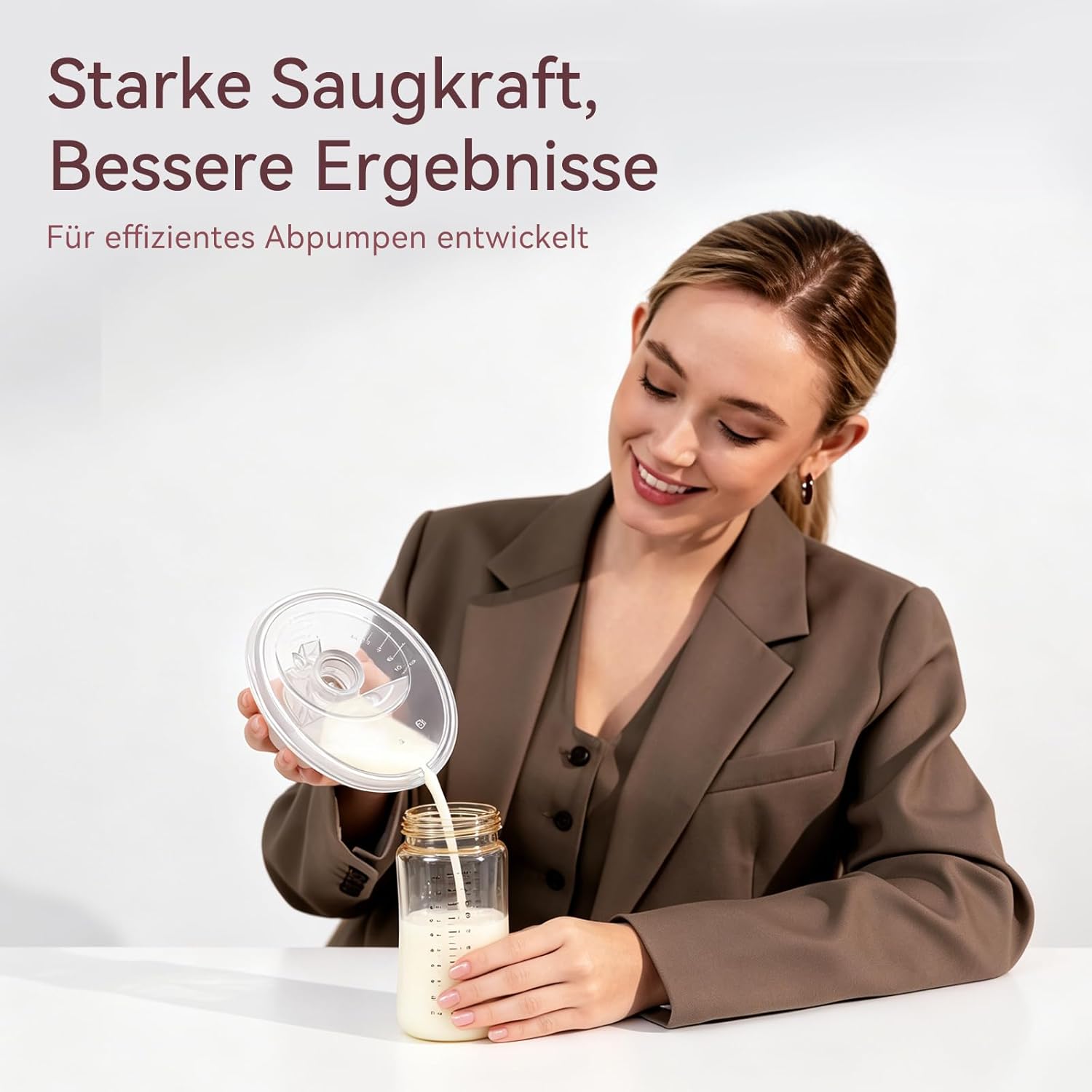 Detalle de Milchpumpe Elektrisch Handsfree – leise, tragbar und flexibel mit 4 Modi und 12 Saugstufen